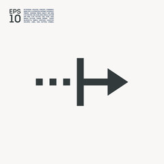 Exit сoming out line vector icon