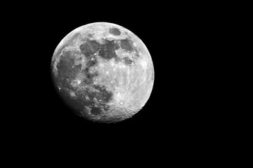 moon on the dark sky