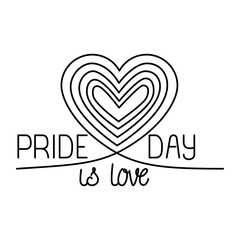 Isolated pride day striped heart vector design