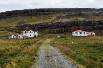 Abandoned farm next to Iceland's main road