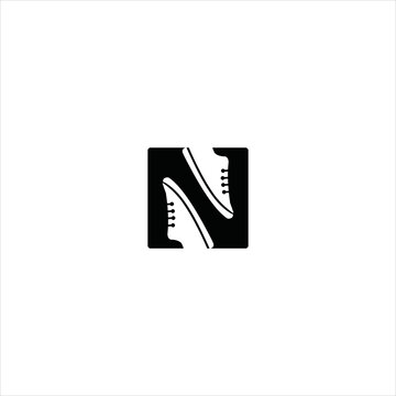 N and shoes logo icon vector Stock Vector Adobe Stock