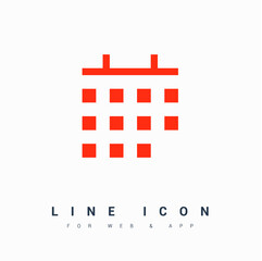 calendar line vector icon