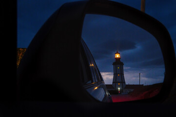 Old lighthouse in Portugal on the Atlantic coast.