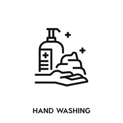 hand washing icon vector. hand washing sign symbol 