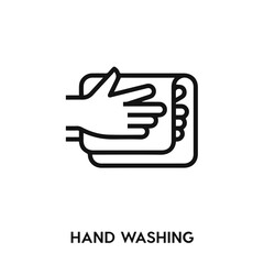 hand washing icon vector. hand washing sign symbol 