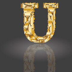 Obraz premium Polygonbuchstabe U 13