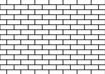 White gray old brick wall vector wallpaper texture on white background.