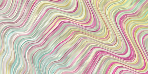 Light Multicolor vector background with bows. Colorful illustration in circular style with lines. Pattern for websites, landing pages.