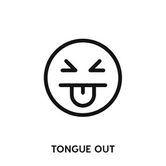 tongue out icon vector. tongue out sign symbol 