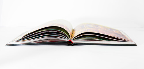 Isolated open book . Book pages