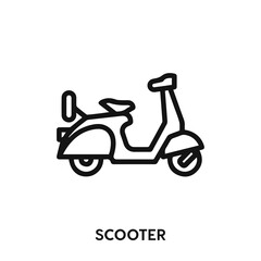 scooter icon vector. scooter sign symbol 