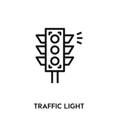traffic light icon vector. traffic light sign symbol 