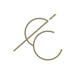 letter e c logo design