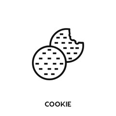 cookie icon vector. cookie sign symbol 