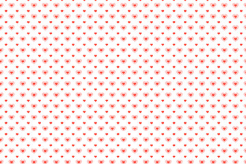 Red love pattern With White background