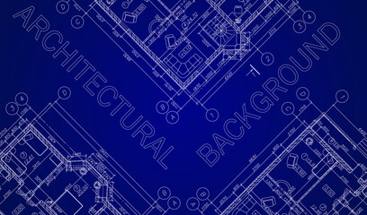 Abstract blueprint. Detailed architectural plan. Vector Illustration.