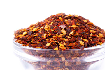 Guajillo Chilli Flakes in white natural spice