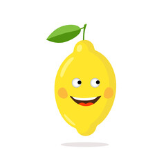 A cheerful lemon as a symbol of well-being and health.