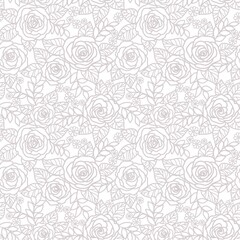 grey floral   background with roses, laser cut