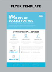 Corporate Flyer Layout with Colorful Elements