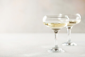 Glasses of  champagne