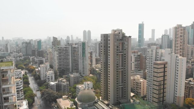 Urban Jungle, Tall residential buildings, and clean view during the 2020 lockdown in Mumbai city, Maharashtra India
