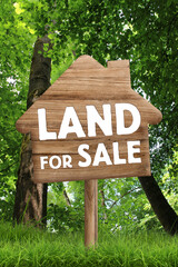 Terrain à vendre, maison en bois dans la nature