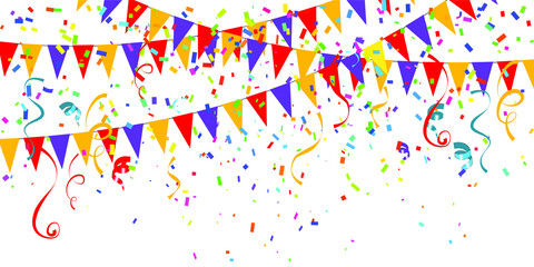 party streamers and confetti