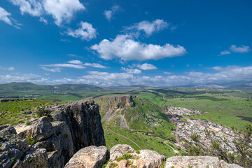 mountain landscape with blue sky