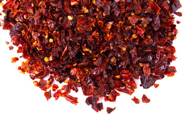 Pequin chilli Flakes in white natural spice