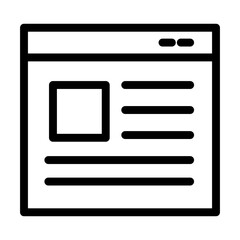 Fototapeta premium web window page icon, line style