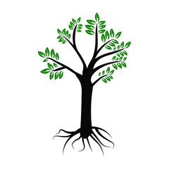 Fototapeta premium tree logo, greening symbol + social logo with association and greening of life. full color or full color tree logos