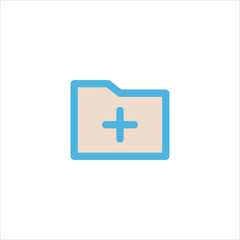 Fototapeta premium medical document sign icon flat vector logo design trendy