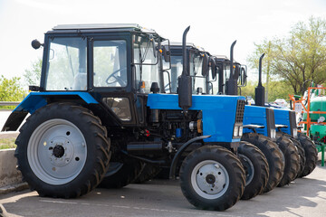 New tractors for agriculture are for sale.