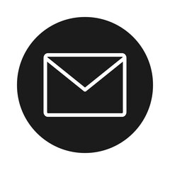 mail envelope icon, block style