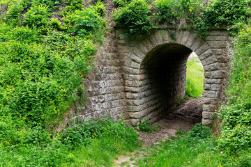 Stone tunnel for pedestrians in the 