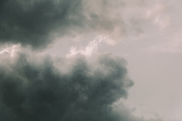 Obraz na płótnie Canvas Background of dark clouds on a rainy day