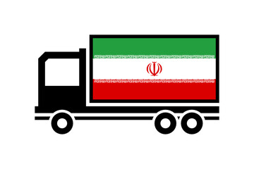 truck delivery service in iran. country logistics concept 