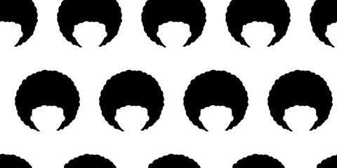 seamless pattern with people with afro hairstyle on white background. black lives matter - obrazy, fototapety, plakaty