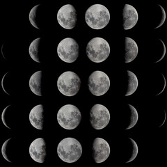 Obraz premium Moon Phases (2020-04-24; 2020-05-21)