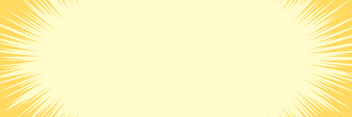 Vector background in comic book style with darkened corners. Retro pop art design. Long horizontal banner.