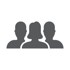 Group icon isolated on white background. People symbol modern, simple, vector, icon for website design, mobile app, ui. Vector Illustration