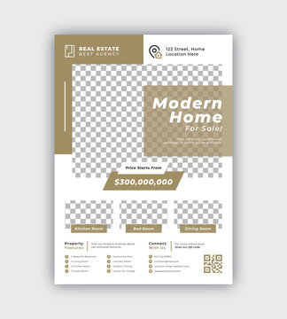 Real estate property sale flyer template