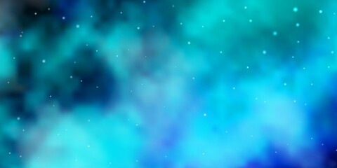 Light Blue, Green vector background with colorful stars. Colorful illustration with abstract gradient stars. Design for your business promotion.