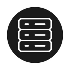 database servers icon, block style