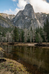 Backcountry wilderness landscapes of Yosemite National Park in the winter by Dalton Johnson Media