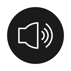 sound speaker icon, block style