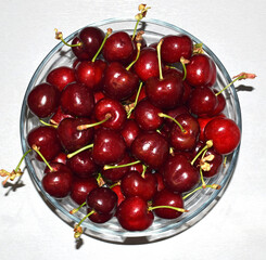 Obraz na płótnie Canvas Cerezas, fruta fresca de arbol temporada 