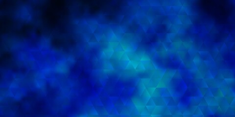 Light BLUE vector background with triangles.