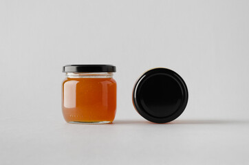 Apricot Jam Jar Mock-Up - Two Jars